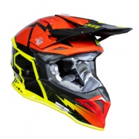 CASCO JUST1 J-39 POSEIDON NEGRO / AMARILLO FLUOR / ROJO